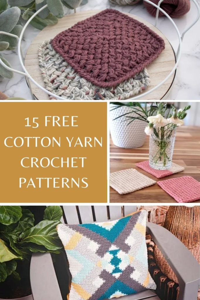 15 Free Cotton Yarn Crochet Patterns - Made by Gootie