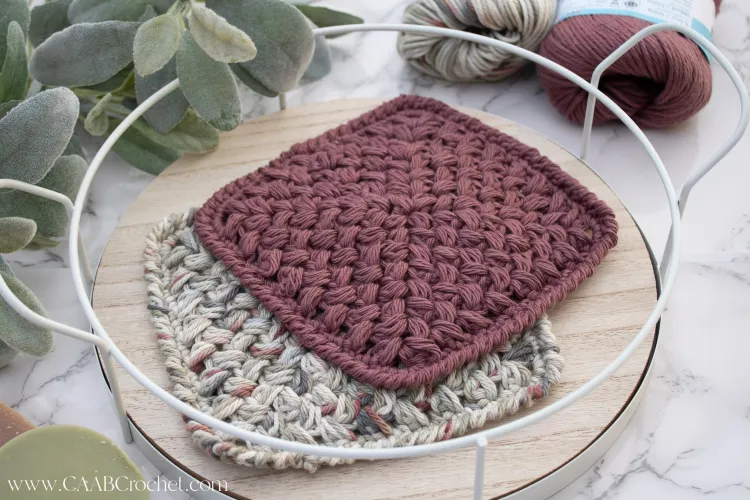 crochet bean stitch washcloth free pattern