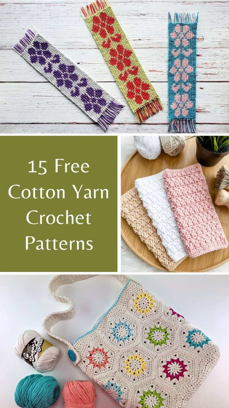 15 Free Cotton Yarn Crochet Patterns Made by Gootie