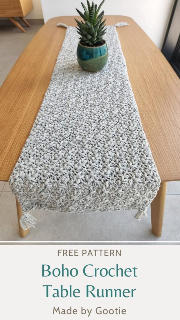 Free crochet table runner pattern made by gootie