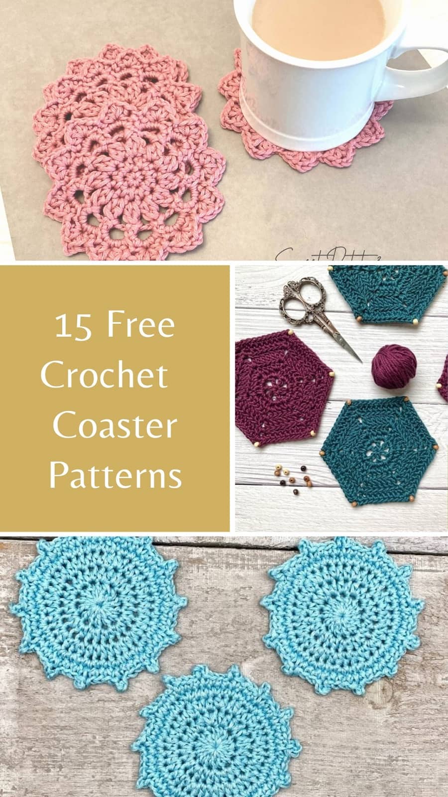 15 Free Crochet Coaster Patterns - Made By Gootie