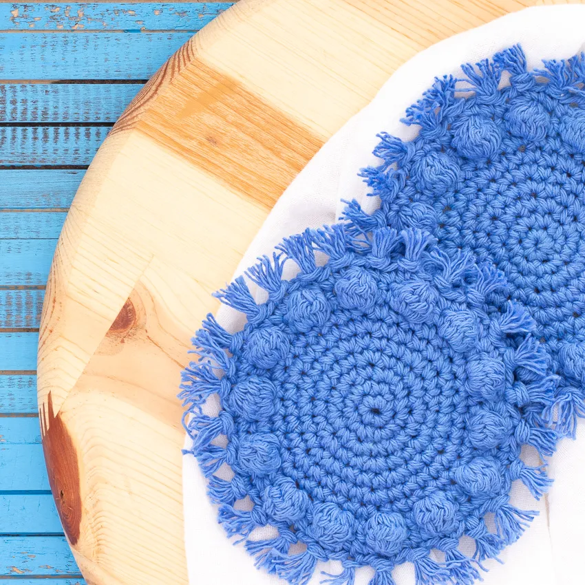 boho crochet coaster pattern