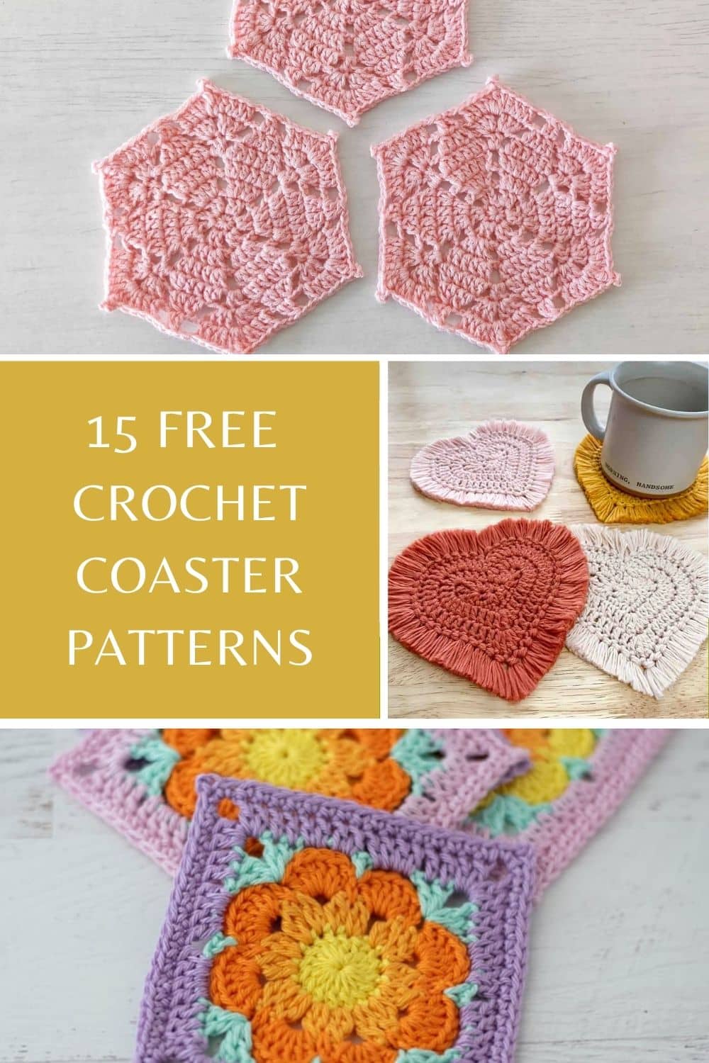 15 Free Crochet Coaster Patterns - Made by Gootie