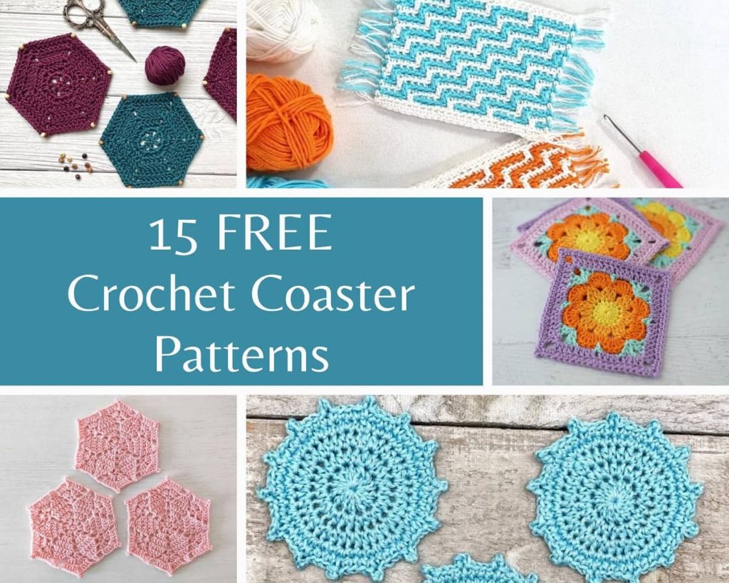 Boho Crochet Coasters (Round)- Free Pattern - You Should Craft
