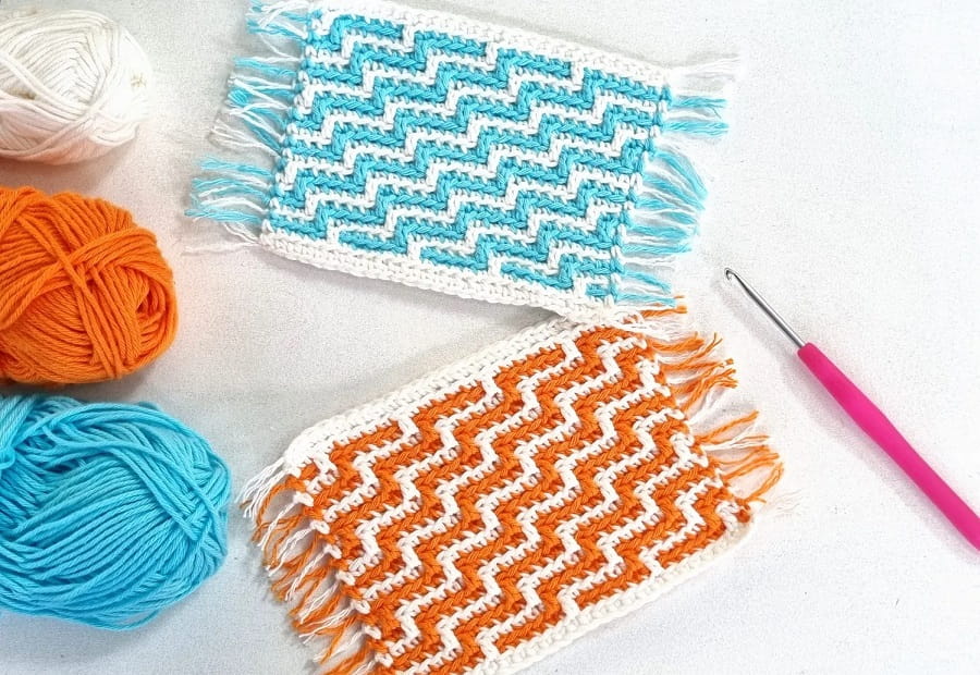 mosaic crochet coaster pattern free