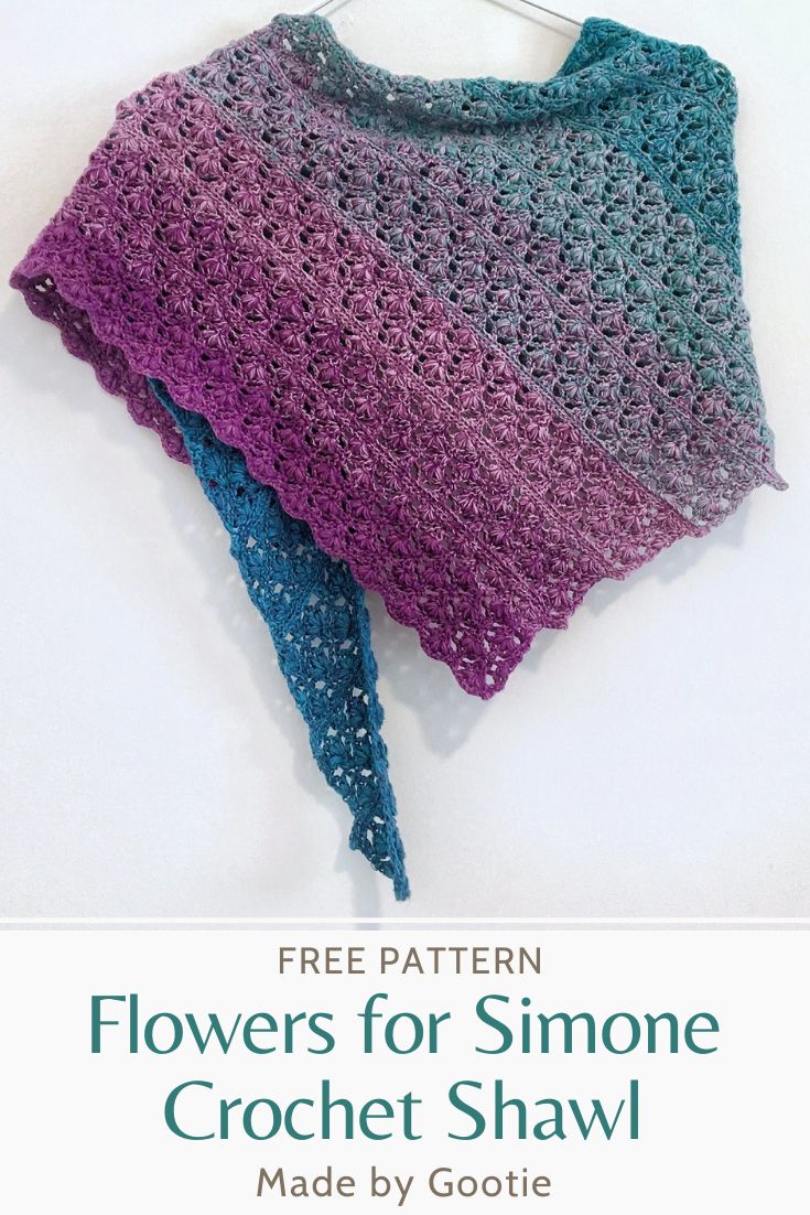 Free Crochet Lace Shawl Pattern - Made by Gootie