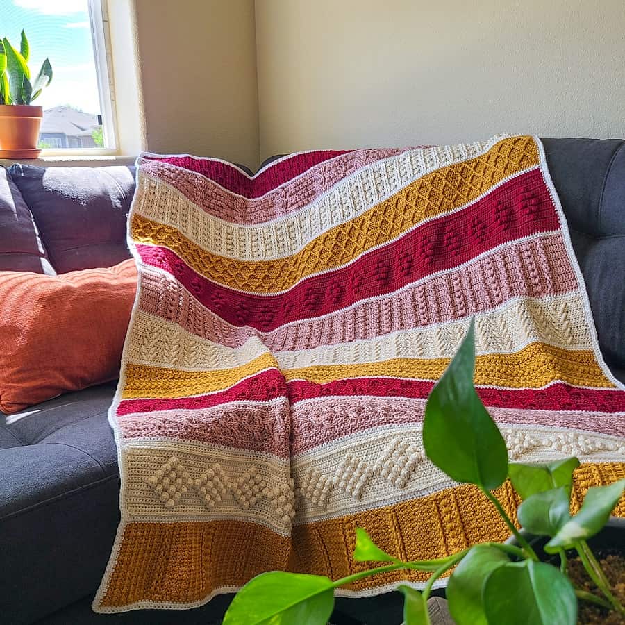 contemporary crochet blanket pattern made by gootie