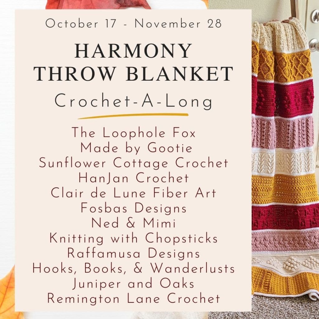 crochet along blanket featured designers