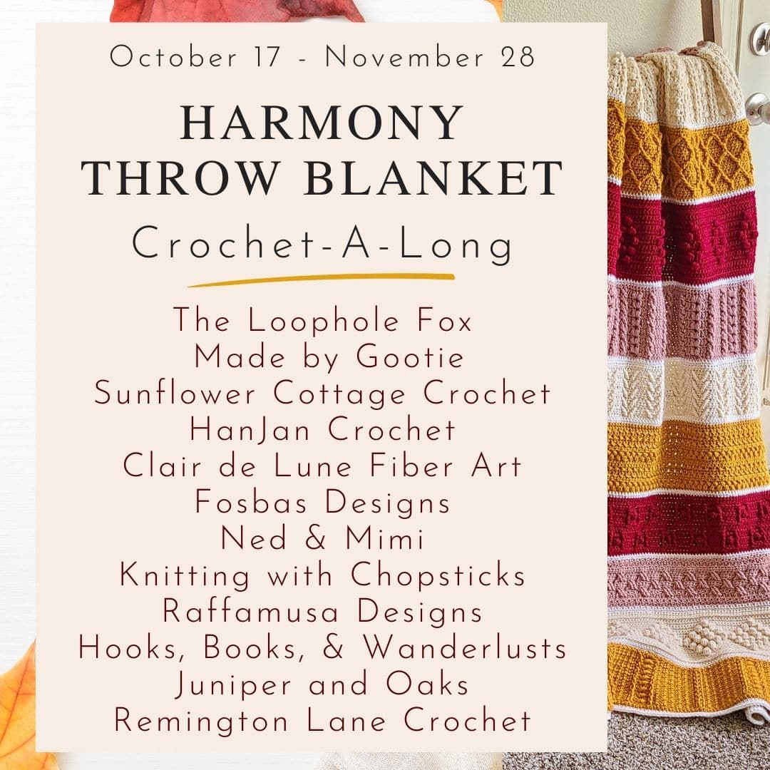 The Harmony Blanket Free Crochet Along Modern Crochet Blanket Pattern
