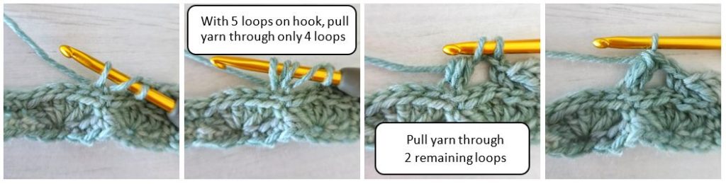 crochet clover fan stitch made by gootie