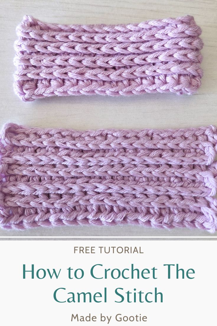 Crochet Camel Stitch (HDC in 3rd Loop) - Free Tutorial - Made by Gootie