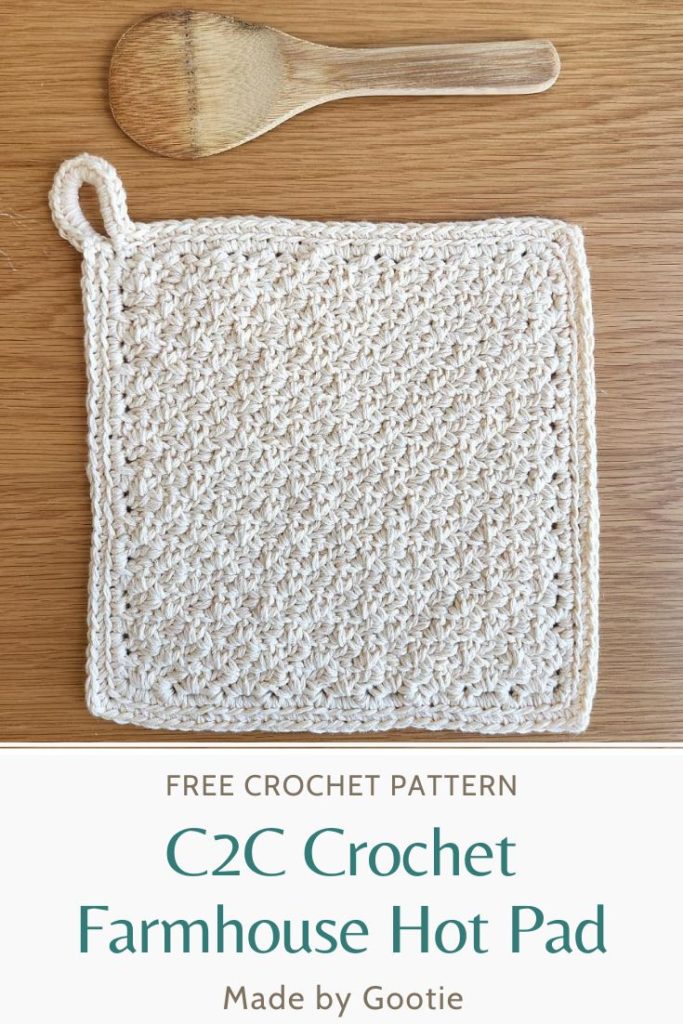 This is a country crochet hot pad pattern made by gootie