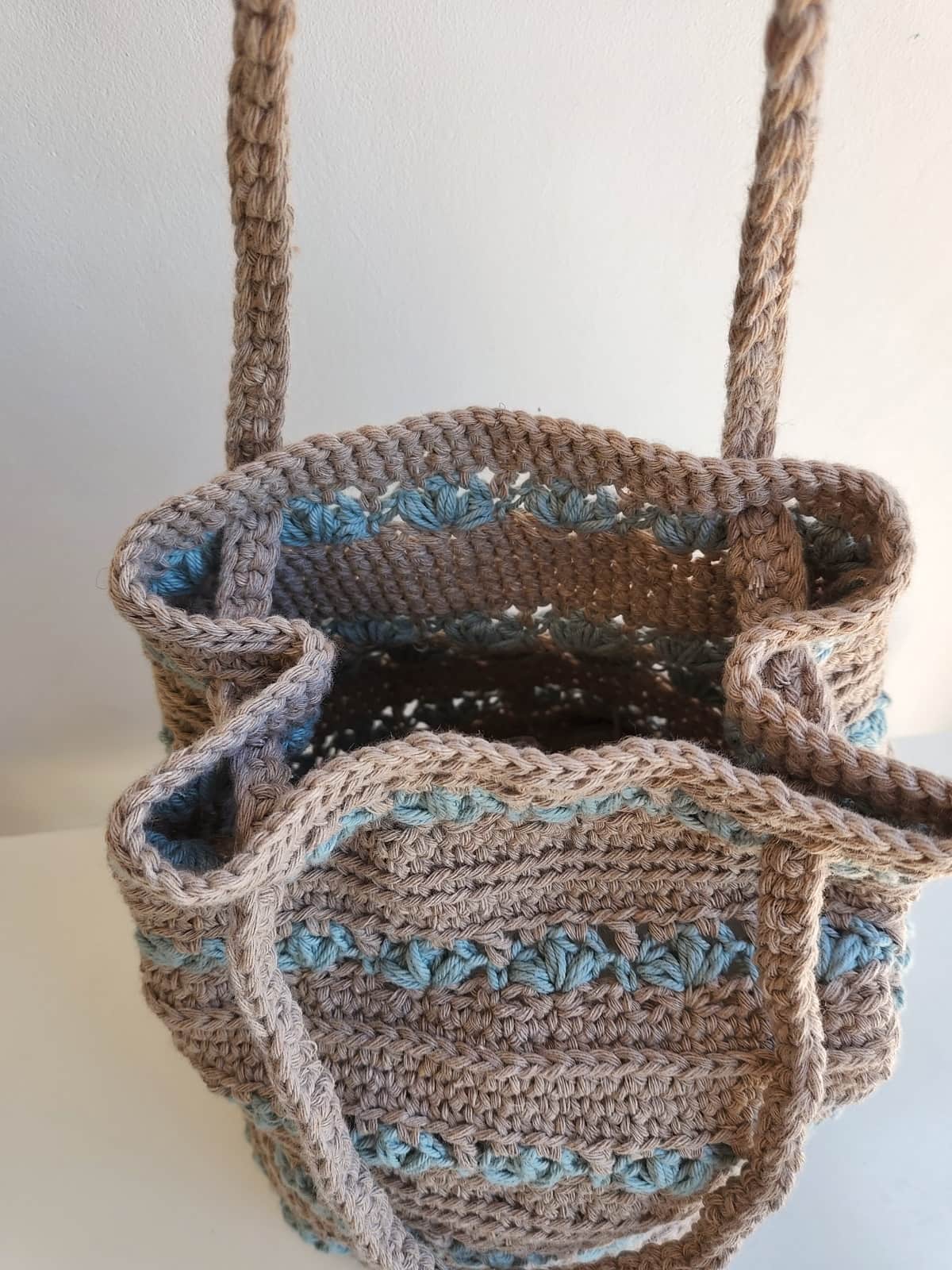 Crochet Bag Acrylic Yarn.Crochet Bucket Bag Pattern Free. V Puff