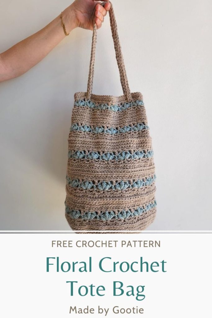 crochet tote bag free pattern made by gootie