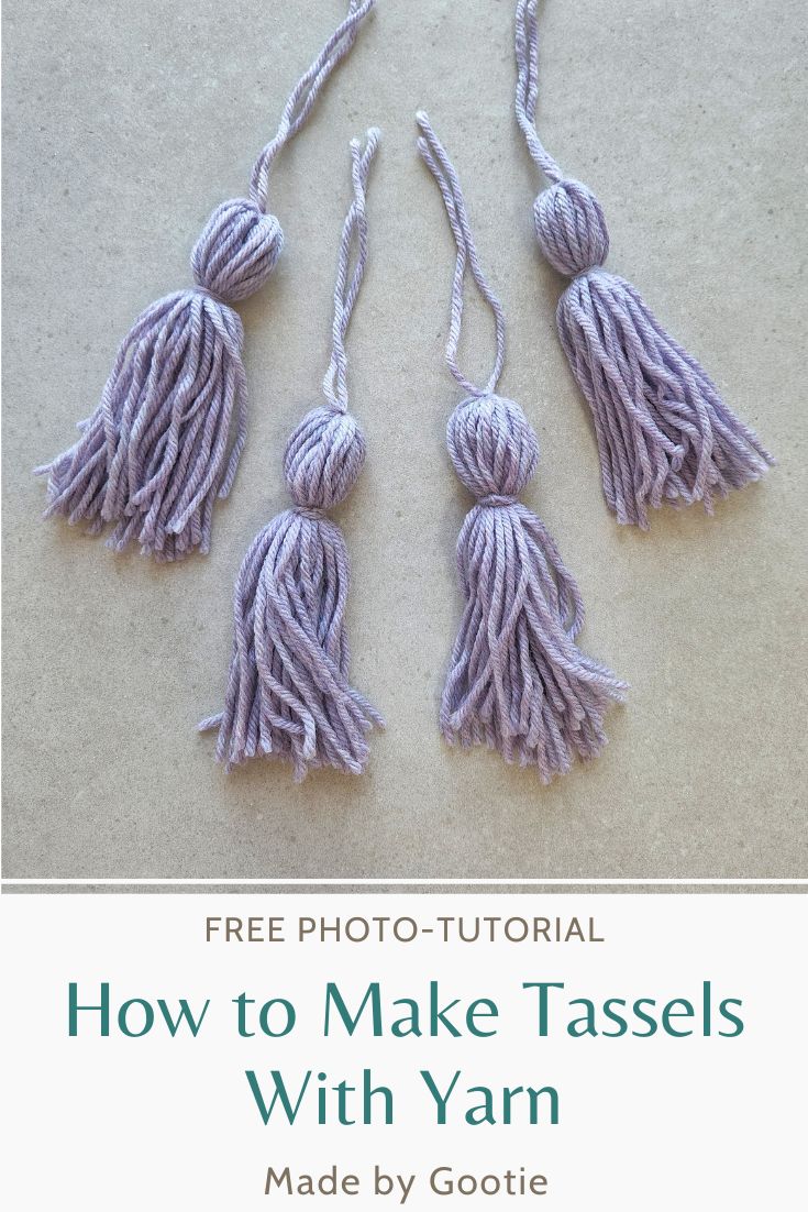 How to Make Tassels With Yarn Free Photo Tutorial Made by Gootie