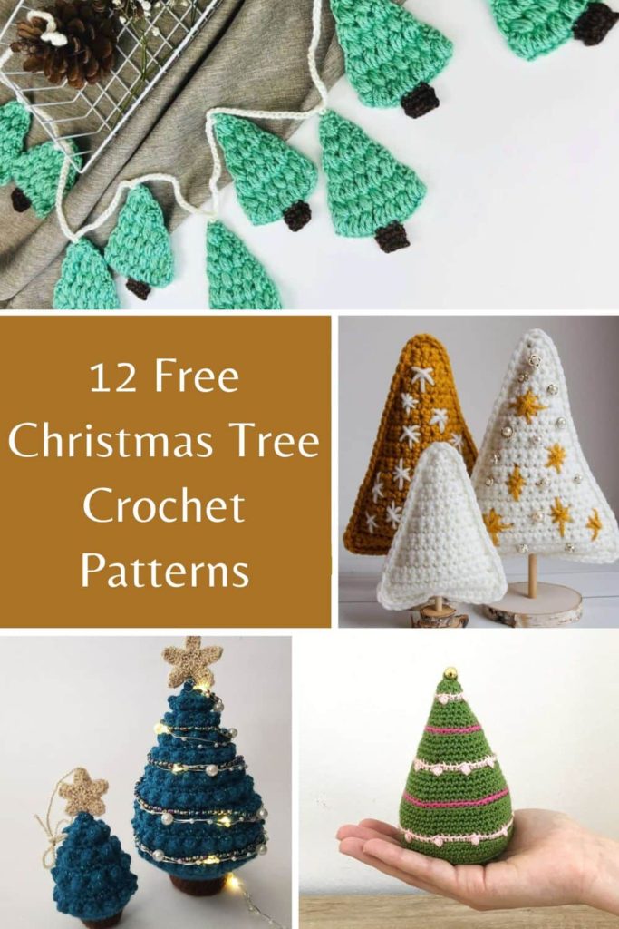 12 Free Christmas Tree Crochet Patterns Made by Gootie