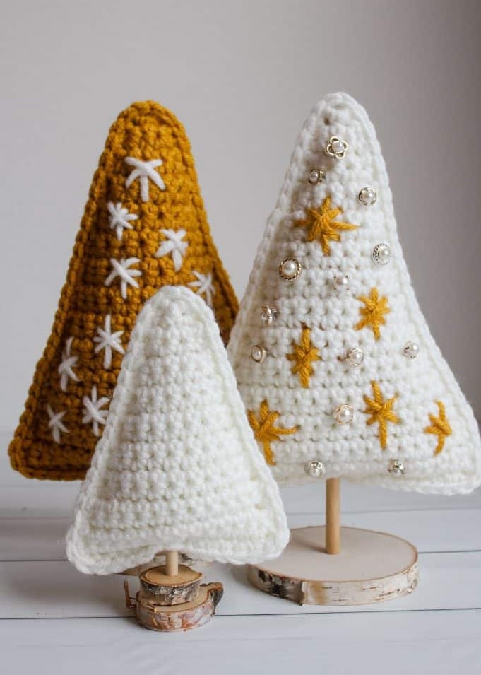 this is a photo of Crochet Christmas Tree Stand nana's crafty home