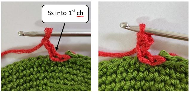 This is a photo of how to crochet a picot stitch made by gootie