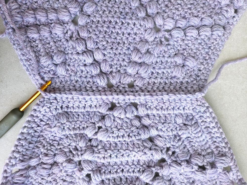 this is a photo crochet hexagons joined together