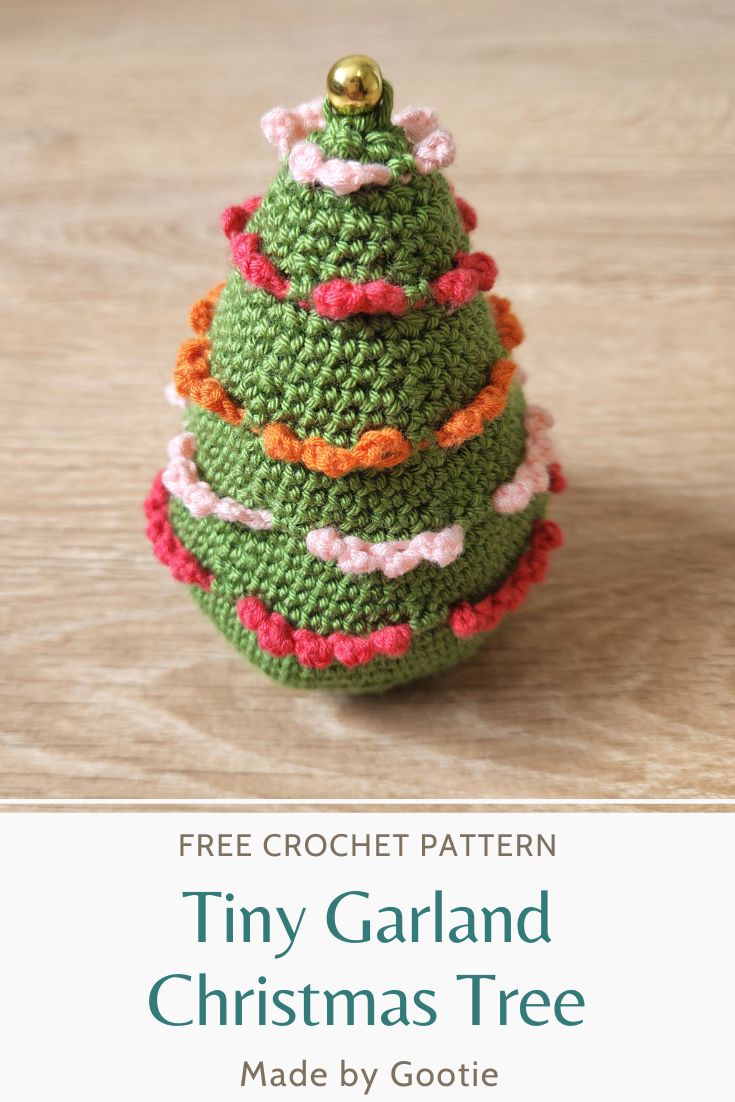 Free Small Crochet Christmas Tree Pattern Made by Gootie