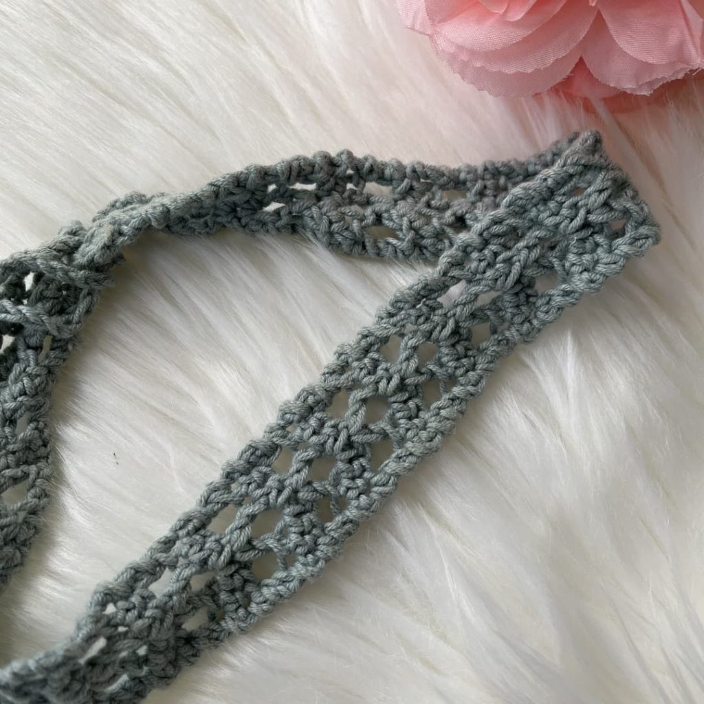 This is a photo of crochet lace headband