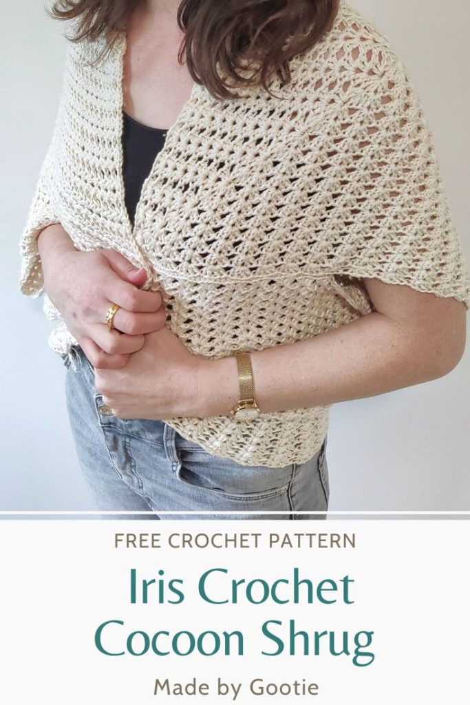 this is a photo of Crochet mesh shrug pattern free made by gootie