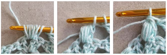 this is a photo of how to crochet the puff st photo tutorial