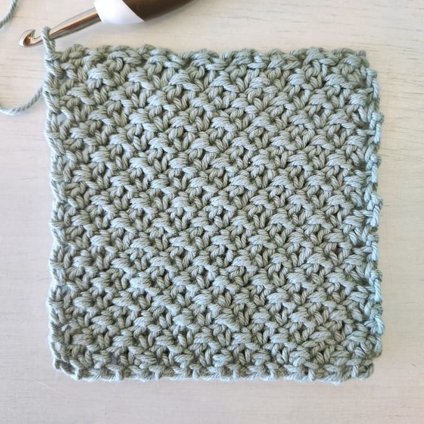this is a photo crochet different corner to corner stitches