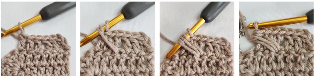 crochet crossed puff stitch pattern