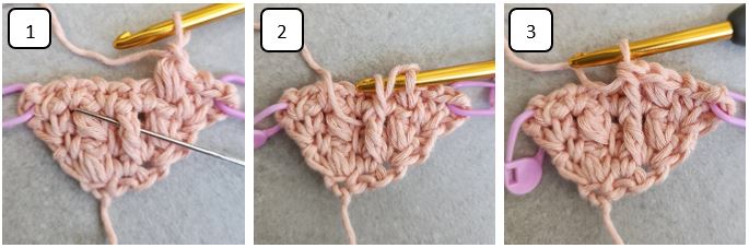 how to crochet Front Post Double Crochet (FPdc)