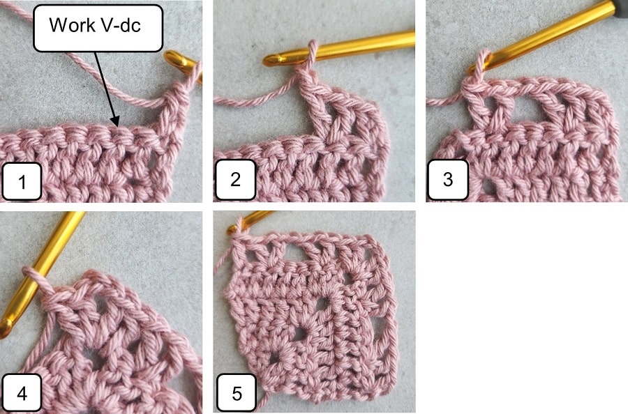 how to crochet a mitered square