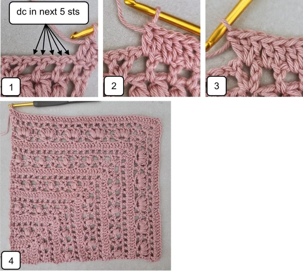 lace flower crochet square patterns free