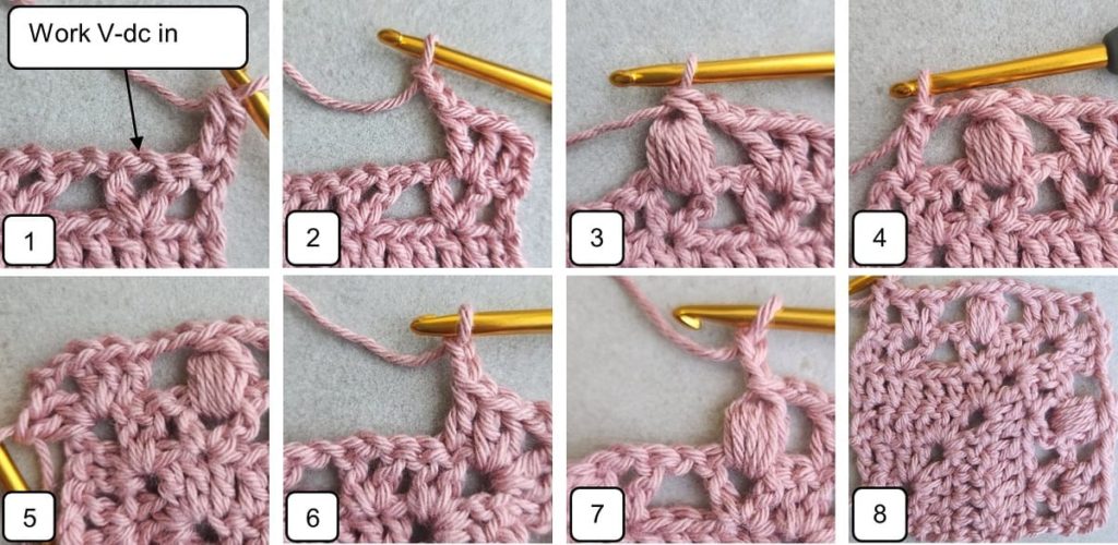 miter crochet square pattern