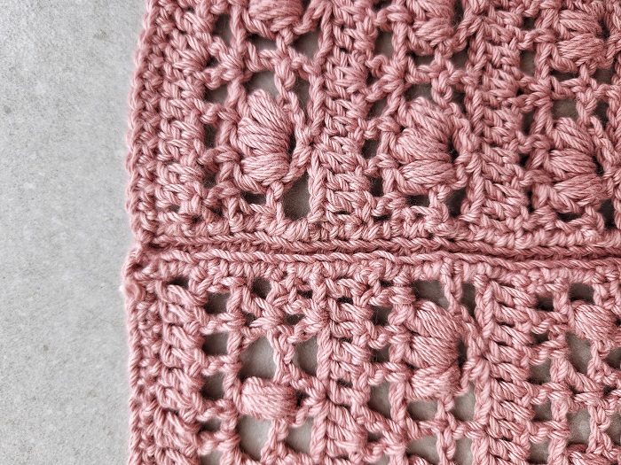 how to join crochet pieces with slip stitch