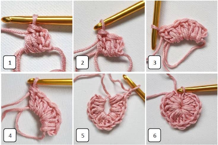 How to crochet a heart