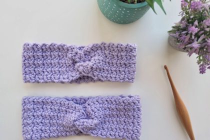 Crochet twist headband pattern made by gootie