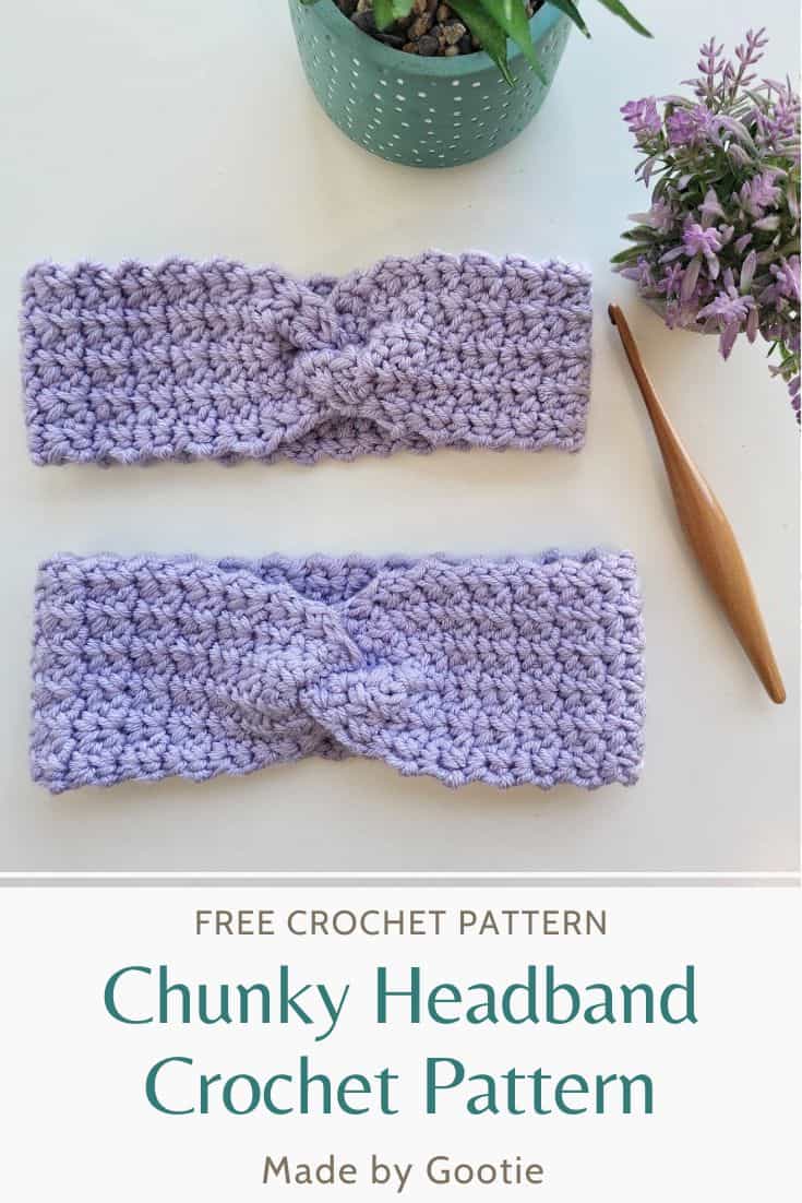 Chunky Crochet Headband Pattern Free Made by Gootie