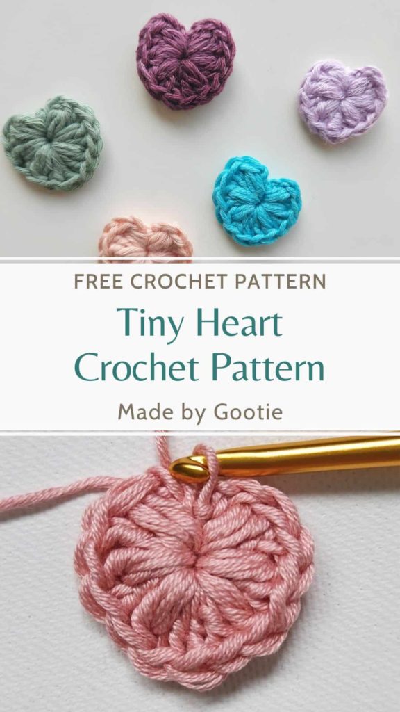tiny heart crochet pattern free made by gootie