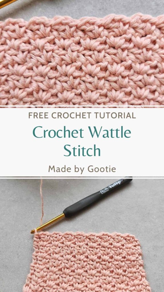 wattle stitch dishcloth crochet pattern