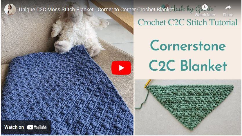c2c moss stitch blanket crochet patterns
