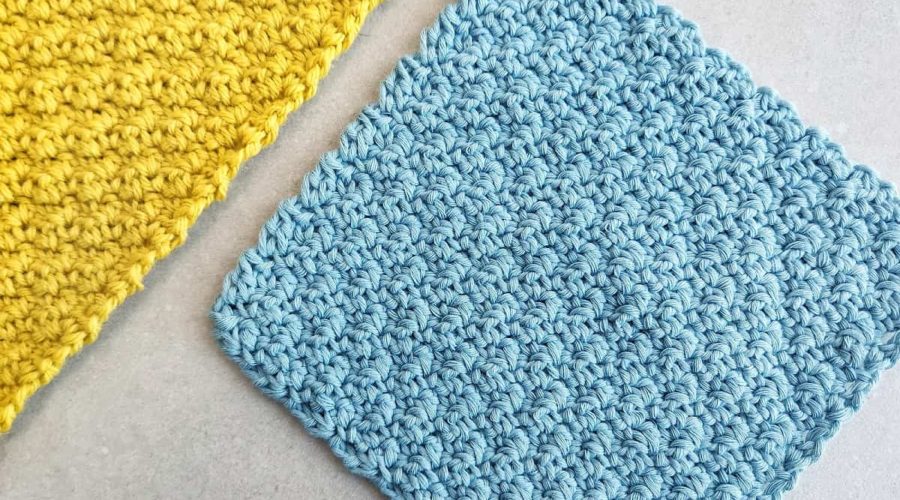 lemon peel stitch dishcloth crochet pattern