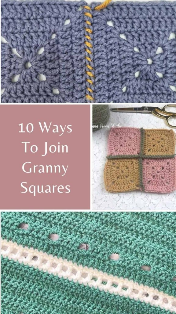 10 ways to join granny squares 1