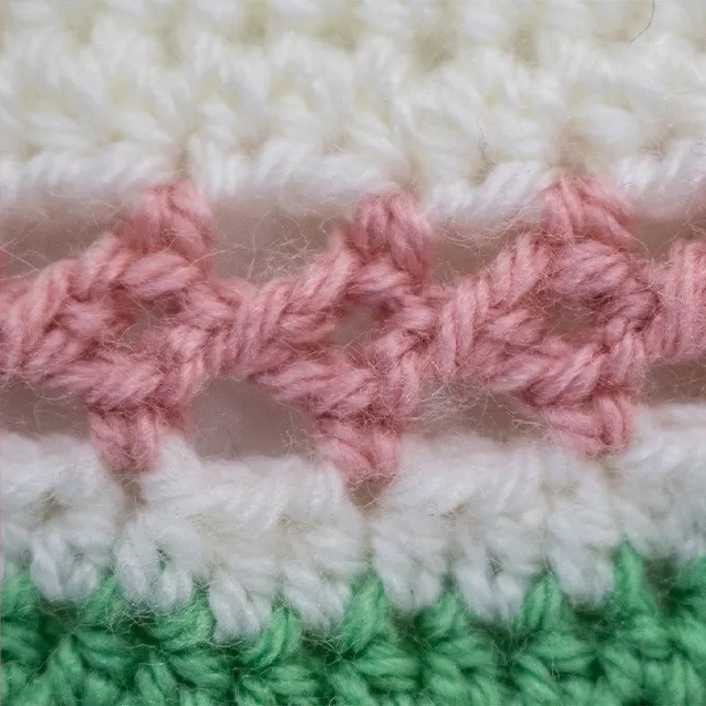 flat braid crochet method for joining squares