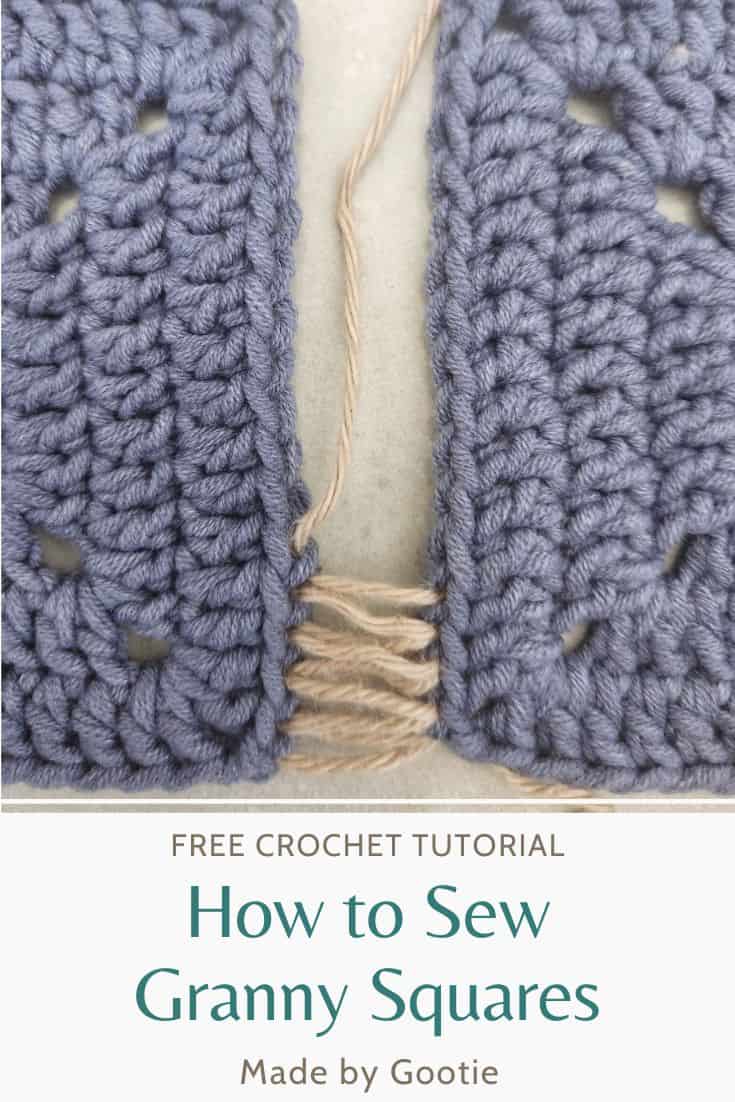How to Sew Granny Squares Together with Invisible Seam Made by Gootie
