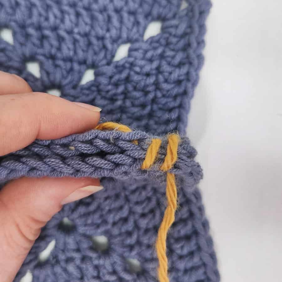 sewing granny squares together