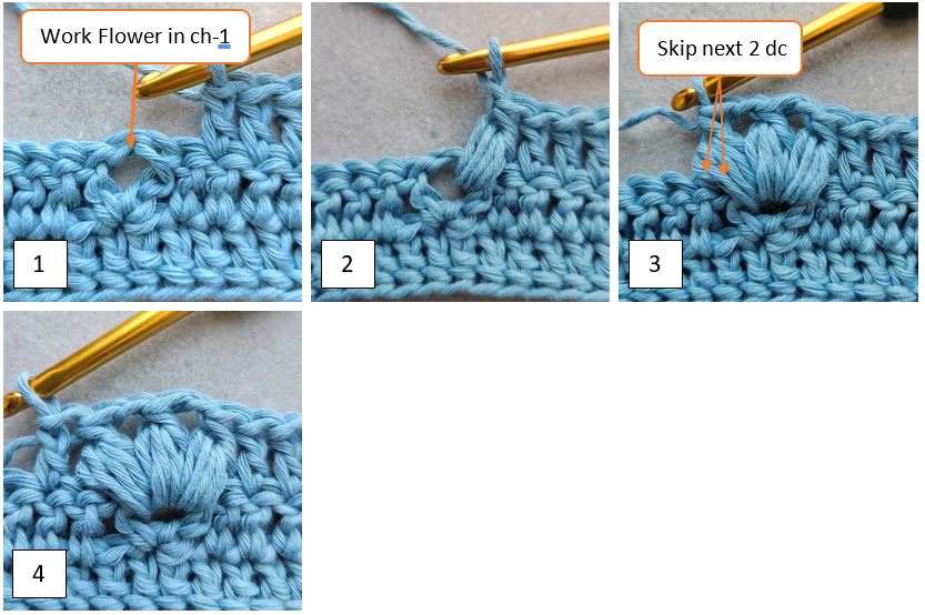 what crochet stitch looks like flower