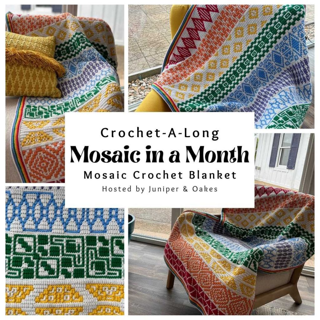 Mosaic crochet blanket pattern