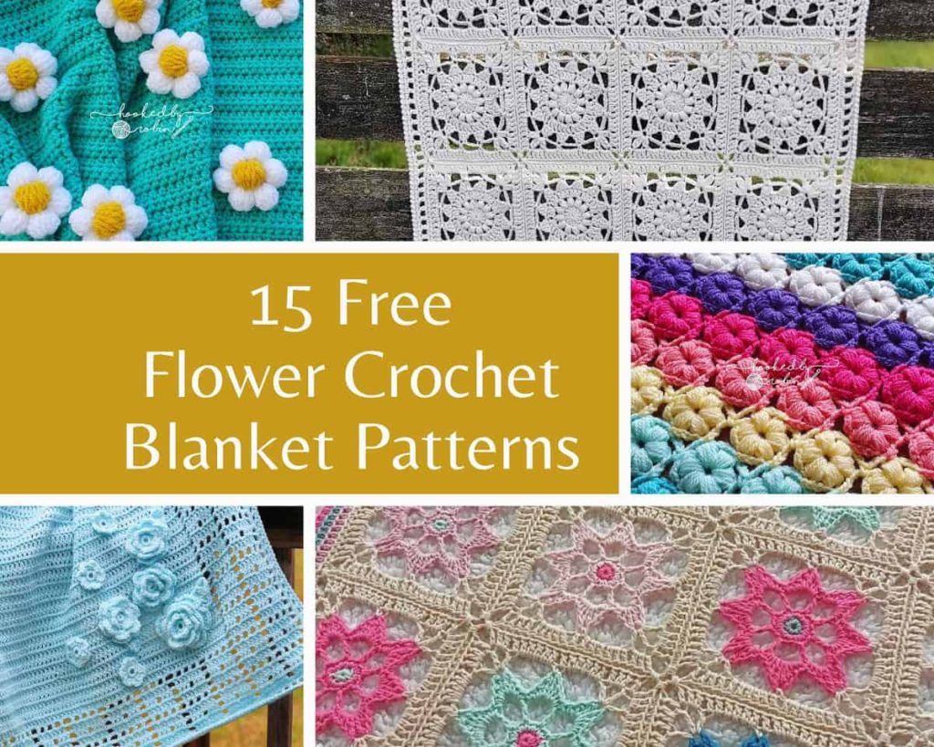 free crochet flower blanket patterns made by gootie