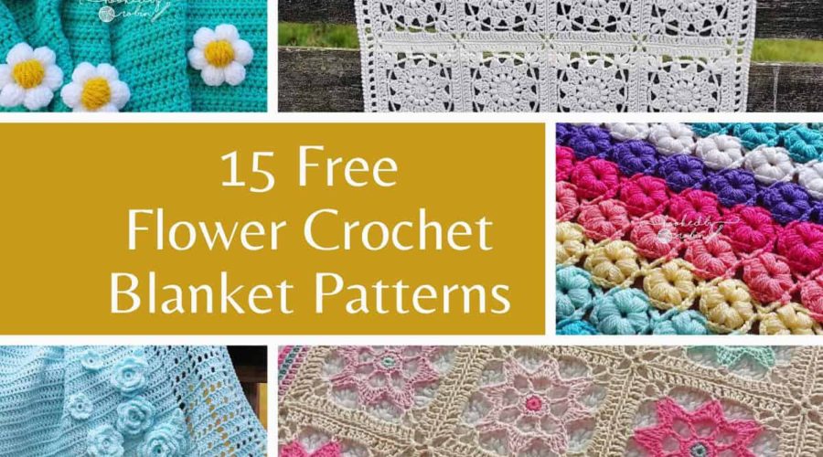 free crochet flower blanket patterns made by gootie