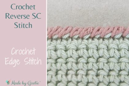 Crab stitch crochet border made by gootie